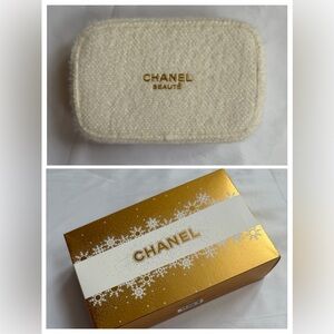 Chanel Beauty Cosmetic Pouch - Ivory